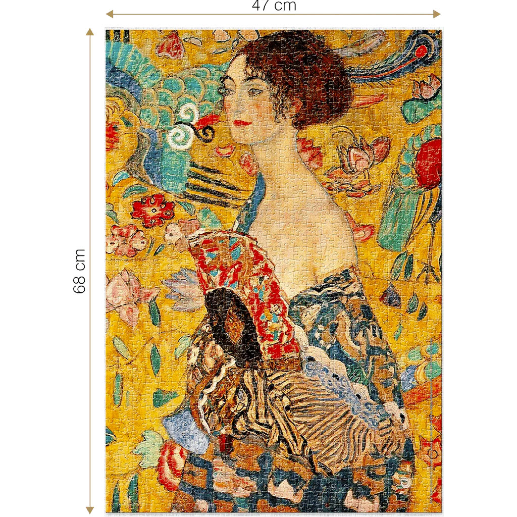 Klimt Puzzle Donna Con Ventaglio 1000 Pezzi