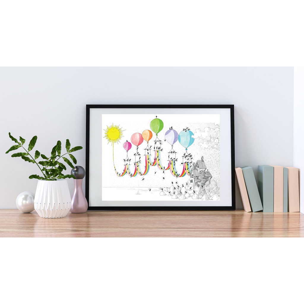 Poster Frame Mockup On The Wall With Plant