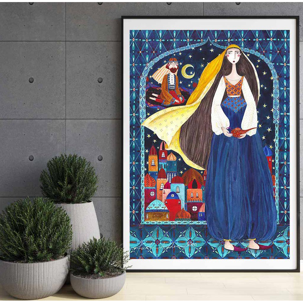 Poster Frame In Living Room Psd Mockup