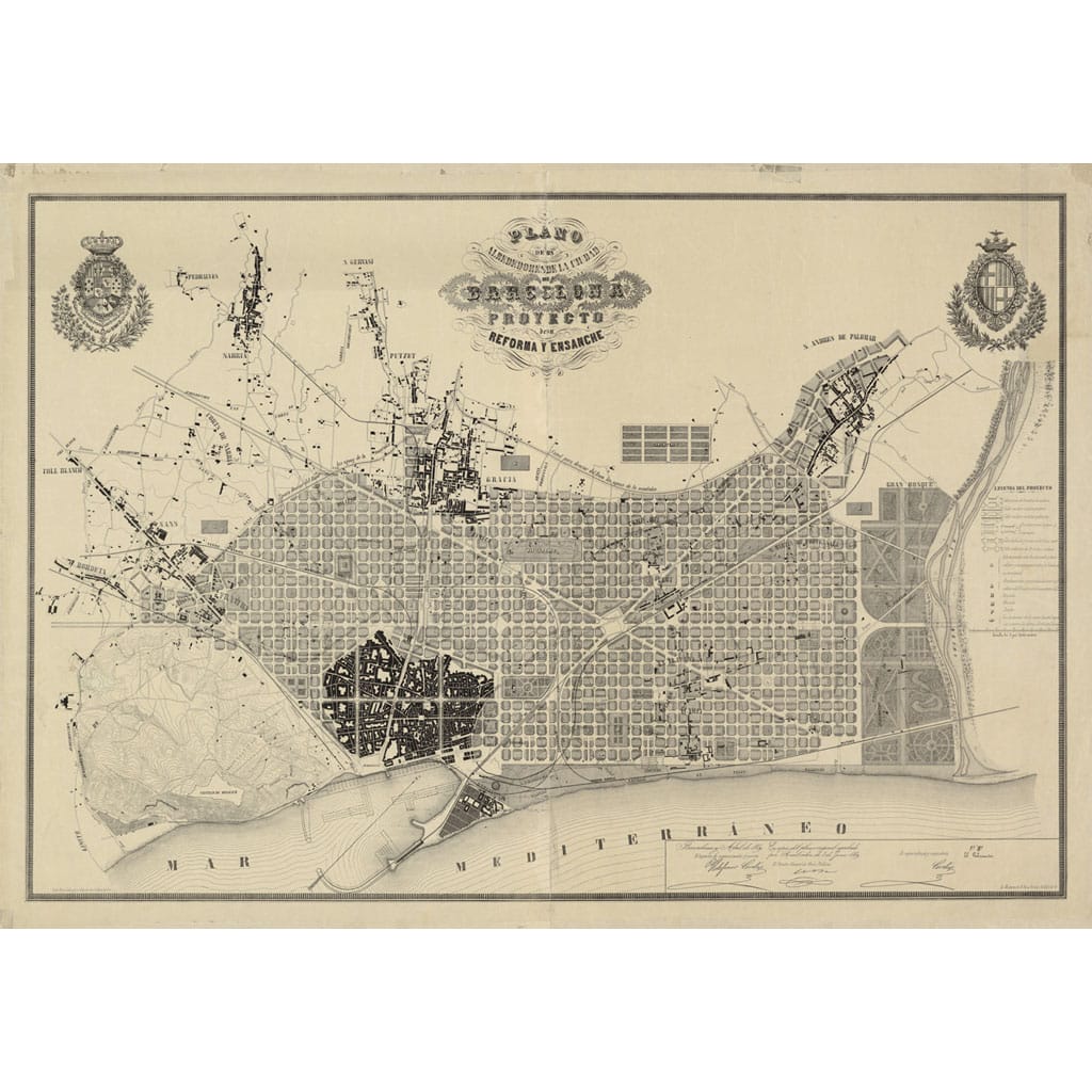 Puzzle Barcellona Mappa Antica