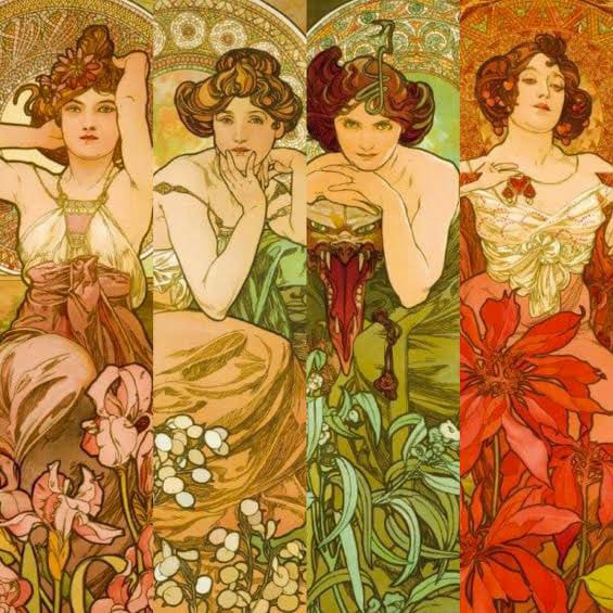 Puzzle Mucha Art Nouveau Pietre Preziose