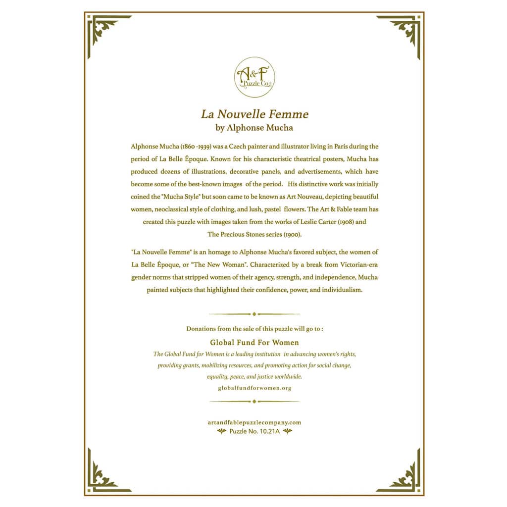 Puzzle Mucha Art La Nouvelle Femme