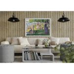 Poster Frame In Living Room Psd Mockup