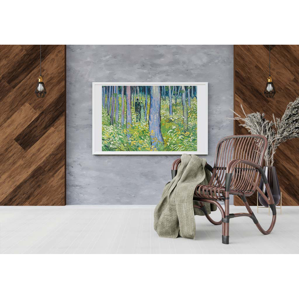 Poster Frame In Living Room Psd Mockup